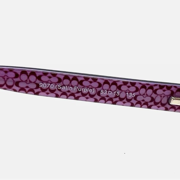 COACH EYE GLASSES 9070 SATIN PURPLE. HC 5018 (ROSE). FREE EYEGLASS CLEANER. - Picture 7 of 8